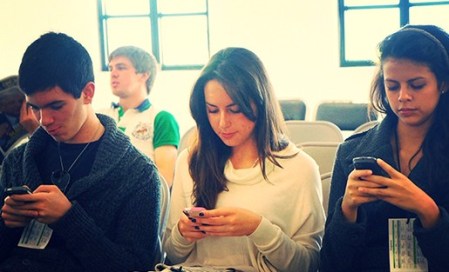 Social media platforms and cell phones are playing increasingly important roles in how people are accessing information about politics and election news, according to a new Pew survey. Photo by Esther Vargas on Flickr and used here with Creative Commons license.