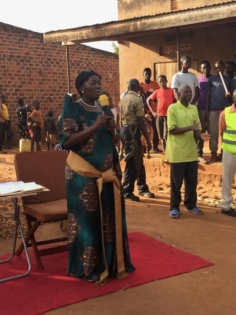 Rebecca Kadaga, Uganda’s Speaker of Parliament and Member of Parliament for Kamuli district, addresses villagers during her campaign for the women’s seat of the district. Photo: Sonia Paul